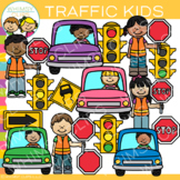 Kids Driving  - Traffic Signs and Symbols Transportation Clip Art