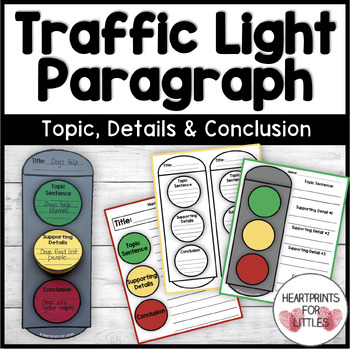Preview of Traffic Light Paragraph Writing Graphic Organizers, Paragraph Writing Craft