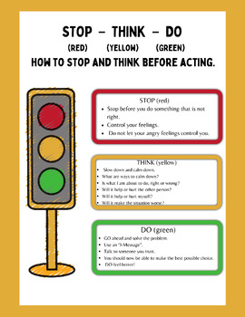 Preview of Traffic Light Think Chart