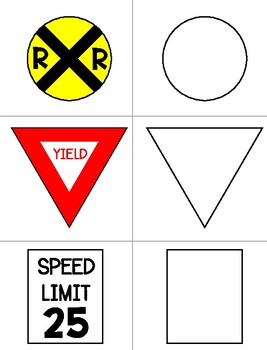 Traffic Sign Shape Match By Adorable Apples Teachers Pay Teachers