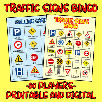 Traffic Signs Bingo Game - Educational and Engaging Activity for Kids!