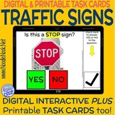 Traffic Signs DIGITAL & PRINTABLE Yes-No Task Cards (DISTA