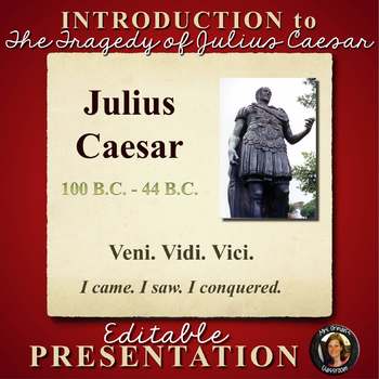 Preview of Julius Caesar Shakespeare PowerPoint