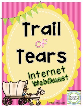 Preview of Trail of Tears Internet WebQuest