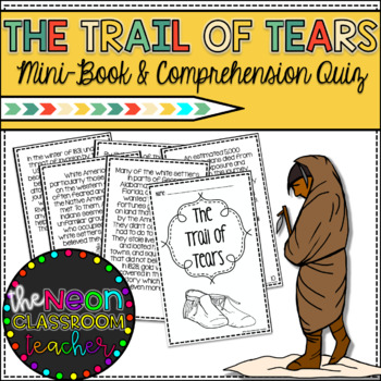 Preview of Trail of Tears Mini-Book and Comprehension Quiz