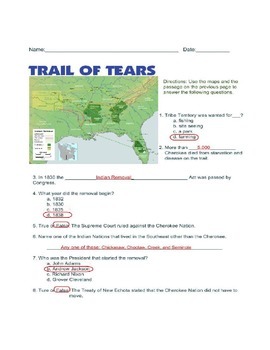 good research questions for the trail of tears