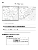 Trail of Tears Worksheet-- to be used with BrainPop
