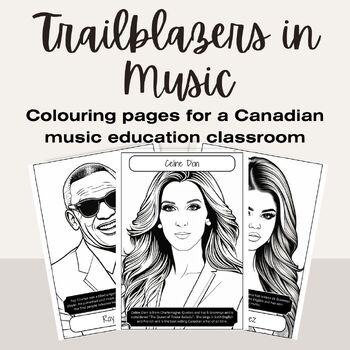 Preview of Trailblazers in Music History: Colouring books for Canadian music education!