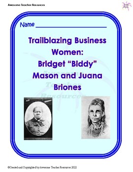 Preview of Trailblazing Business Women: Biddy Mason & Juana Briones Reading & Essay GR7