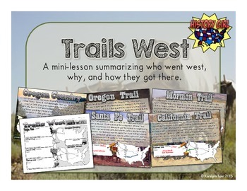 Preview of Trails West PowerPoint and Infographic Notes