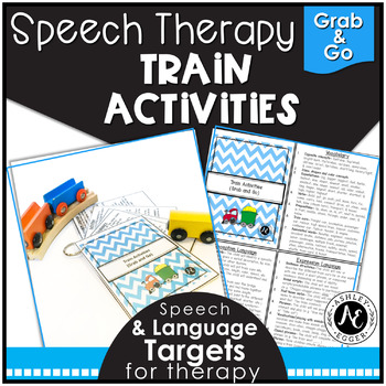 Preview of Speech Therapy Activities Train Grab and Go