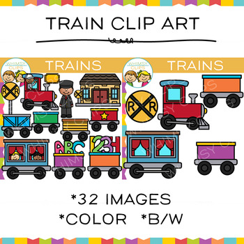 Preview of Train Ride Transportation Clip Art