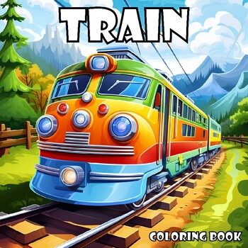 Preview of Train Coloring Book : Train Coloring Pages for Kids