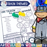 Train Coloring Pages for Speech Therapy
