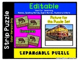 Train - Expandable & Editable Strip Puzzle w/ Multiple Opt