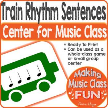 Preview of Train Music Rhythm Centers Game and Smartboard Activity