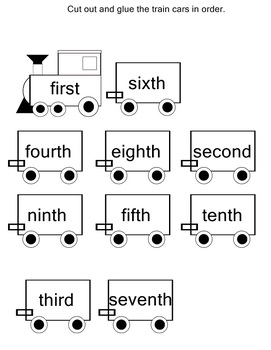 ordinal numbers clipart black and white school