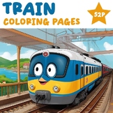 Train Polar Express Cartoon Transportation coloring pages