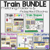 Train Theme Bundle File Folders, Adapted Books Color, Shap