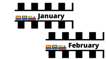Preview of Train Themed Calendar