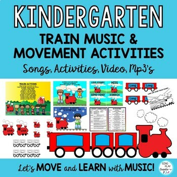 Preview of Kindergarten Music and Movement Activities: Train Theme, Dynamics, Tempo