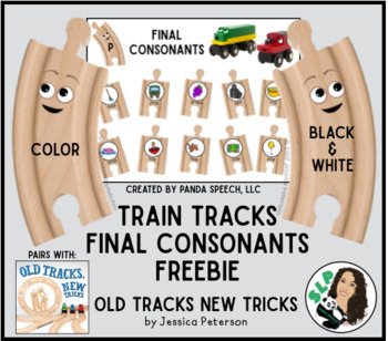 Preview of Train Tracks for Final Consonants Toy Companion FREEBIE