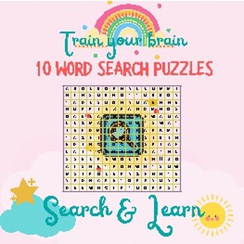 Preview of Train your brain 10  Word Search Puzzle Worksheet