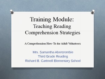 Preview of Training Module - Teaching Reading Comprehension Strategies