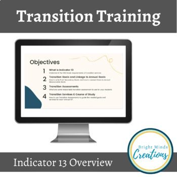 Preview of Training Training: Indicator 13 Overview