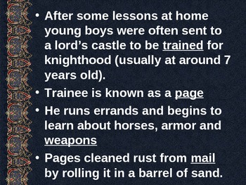 Preview of Training a Knight Powerpoint