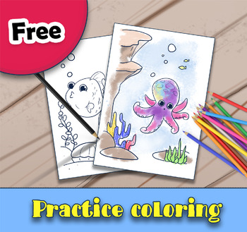 Preview of Training in coloring sea animals