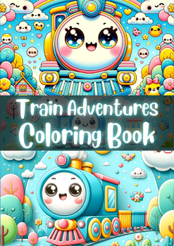 Preview of Trains Adventures Coloring Book