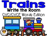 Trains Write the Room - CVC/CVCE Words Edition