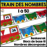 Trains de nombres - Nombres de 1 à 50 - French Numbers Activity