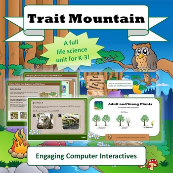 Preview of NGSS Life Science "Trait Mountain" STEM Unit (Traits|Heredity|Biomimicry) |1-LS