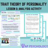 Trait Theory of Personality Lesson & Analysis Activity: AP