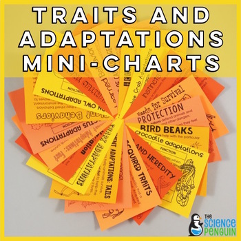 Preview of Traits and Behaviors & Adaptations Mini-Charts