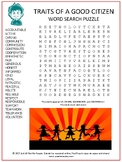 Traits of a Good Citizen Word Search Puzzle | Vocabulary A
