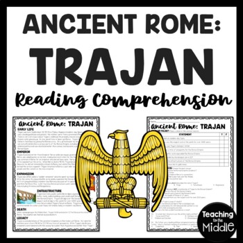 Preview of Trajan Biography Reading Comprehension Worksheet Ancient Rome