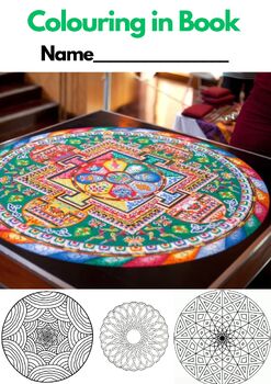 Preview of Tranquil Zen Buddhist Mandalas Or Mindful Mandalas, COLOURING (UK) 25 pages!