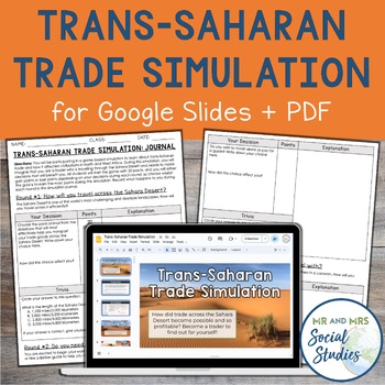 Preview of Trans Saharan Trade Simulation | West African Kingdoms Simulation Activity