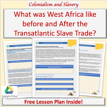 Preview of Transatlantic Slave Trade Lesson Plan | Effect on West Africa | Slavery | GDOC