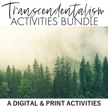 Preview of Transcendentalism Activities Bundle - Introduction, Emerson, & Thoreau