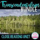 Transcendentalism Bundle - Notes, Close Reads Emerson, Tho