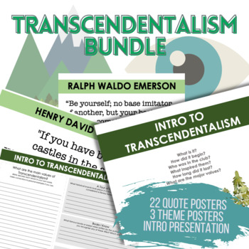 Preview of Transcendentalism Bundle: What is Transcendentalism + Transcendentalist Posters