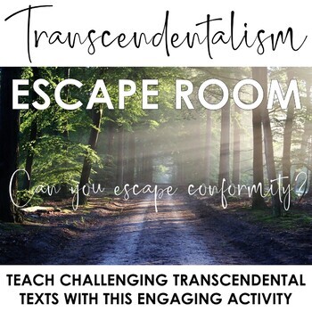 Preview of Transcendentalism Escape Room - Emerson & Thoreau