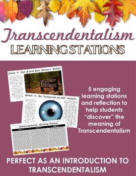 Preview of Transcendentalism Learning Stations -- Perfect as an intro to Transcendentalism