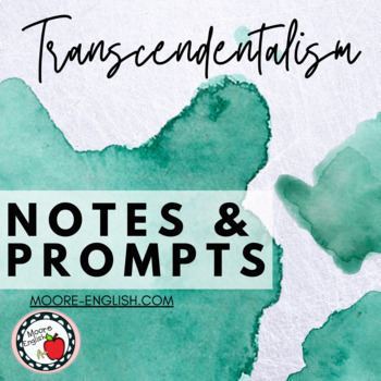 Preview of Transcendentalism Notes & 15 Prompts + Rubric (Fillable PDF / Google Slides)