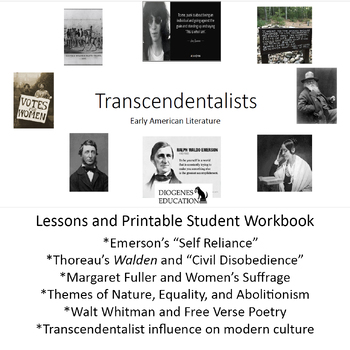 Preview of Transcendentalism: Ralph Waldo Emerson Civil Disobedience Walt Whitman L.9-10.4