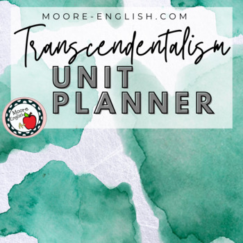 Preview of Transcendentalism Unit Planner / Pacing Guide (Free 1 Month Unit Plan!)